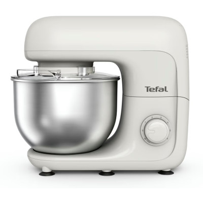Міксер Tefal планетарний Bake Essential 800Вт, насадки-3, чаша-нерж., метал, 4.8л, білий Міксер Tefal планетарний Bake Essential 800Вт, насадки-3, чаша-нерж., метал, 4.8л, білий