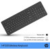 Клавіатура мембранна HP 220, 104key, WL, EN/UK, чорний