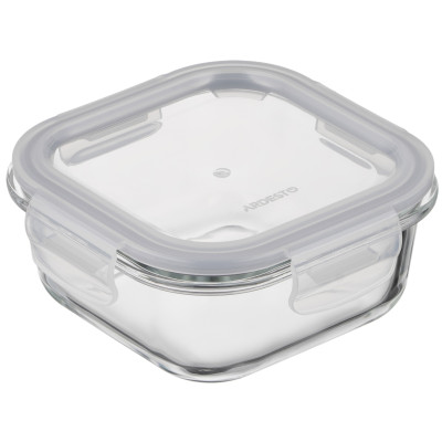 Контейнер для зберігання харчових продуктів ARDESTO Gemini 0.5л, боросилікатне скло, пластик, квадратний, прозорий