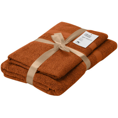 Набір рушників махрових ARDESTO Splendid 50х90см, 70х140см, 2шт, 100% бавовна, теракотовий Набір рушників махрових ARDESTO Splendid 50х90см, 70х140см, 2шт, 100% бавовна, теракотовий
