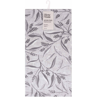 Рушник для кухні ARDESTO Grey leaves 50x68см, 100% бавовна, cірий