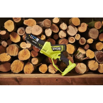 Ryobi Пила ланцюгова акумуляторна ONE+ HP RY18PSX15A-120T 18B 1х2А·год ЗП шина 15см безщіткова 6м/с 1.19кг кейс