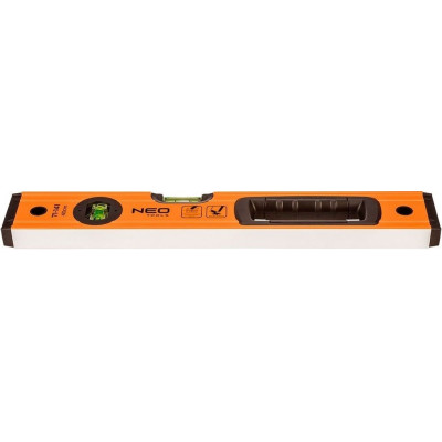 Рівень Neo Tools S 400 алюмінієвий, 40см, 3 капсули, 1 отвір для рук