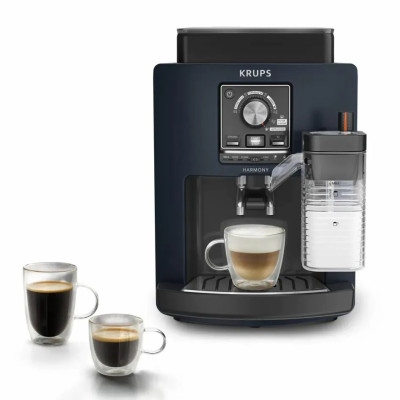 Кавомашина Krups Harmony Milk 1.7л, зерно, автомат.капучинатор, авторецептів - 5, синій Кавомашина Krups Harmony Milk 1.7л, зерно, автомат.капучинатор, авторецептів - 5, синій