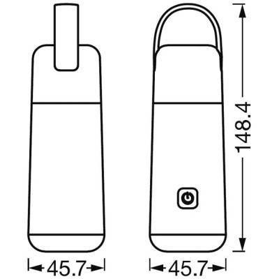 LEDVANCE Нічник NIGHTLUX LANTERN POWERBANK, ліхтарик, USB-зарядка, білий