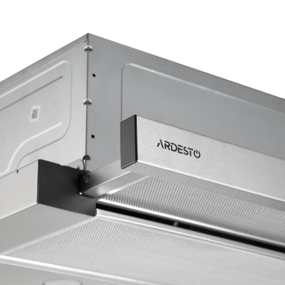 Витяжка Ardesto телескопічна, 60см, 700м3ч, метал, 2х1Вт LED, кнопкове, нерж