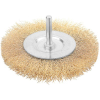 Щітка дискова Tolsen Профі, рифлений дріт 0.3мм, 50мм, хвостовиком 6.35мм(1/4 Щітка дискова Tolsen Профі, рифлений дріт 0.3мм, 50мм, хвостовиком 6.35мм(1/4