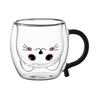 ARDESTO Набір чашок з ручками Animals з подвійними стінками, 250 мл, 2 од., боросилікатне скло ARDESTO Набір чашок з ручками Animals з подвійними стінками, 250 мл, 2 од., боросилікатне скло