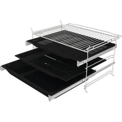 Gorenje Духова шафа електрична, 77л, A+, пара, дисплей, 300 °C, Wi-Fi, чорний
