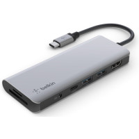 Хаб Belkin USB-C 7в1 HDMI/VGA/2хUSB-A/USB-C/SD/microSD/jack3.5