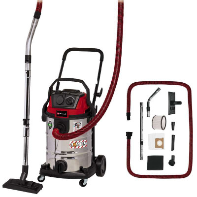 Пылесос профессиональный Einhell TE-VC 2230 SACL, 1400Вт, 220мБар, контейнер 30л, розетка, класс L, 9.15кг (2342465)