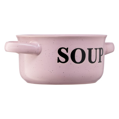 Бульонница ARDESTO Alcor, 550 мл, розовая, керамика Бульонница ARDESTO Alcor, 550 мл, розовая, керамика