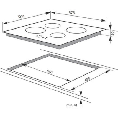 Варильна поверхня Hansa електрична, 60см, чорний Варильна поверхня Hansa електрична, 60см, чорний