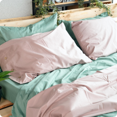 КПБ 2.0сп ARDESTO Mix&Match, підковдра 200х220см, простирадло 240x260см, наволочки (2) 50х70см, 100% бавовна, сатин, зелений КПБ 2.0сп ARDESTO Mix&Match, підковдра 200х220см, простирадло 240x260см, наволочки (2) 50х70см, 100% бавовна, сатин, зелений