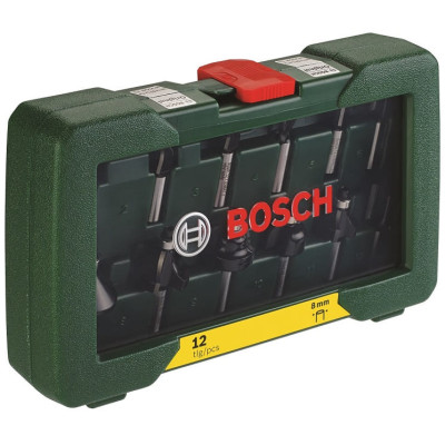 Bosch Набір фрез по дереву Expert for Wood 8мм, 12шт