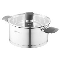 Каструля зі скляною кришкою Ardesto Gemini Trento, 3л, нержавіюча сталь, бакеліт AR3630G