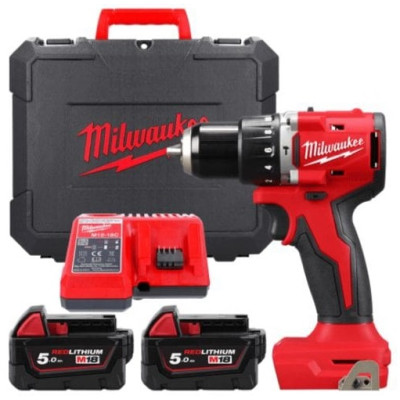 Шурупокрут-дриль акумуляторний Milwaukee M18 BLPDRC-502C 18В 2х5А·год М12-М18 60Нм 0·1700об/хв 1.5кг Шурупокрут-дриль акумуляторний Milwaukee M18 BLPDRC-502C 18В 2х5А·год М12-М18 60Нм 0·1700об/хв 1.5кг