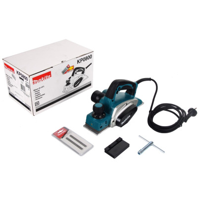 Makita Рубанок KP0800 620Вт 82мм стругання до 2.5мм 2.6кг
