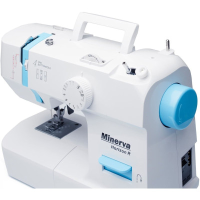 Швейна машина МINERVA Horizon R, електромех., 71 Вт, 13 швейних операцій, петля напівавтомат, білий Швейна машина МINERVA Horizon R, електромех., 71 Вт, 13 швейних операцій, петля напівавтомат, білий