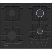 Варильна поверхня Siemens  газова на склі, 60см, чавун, чорний