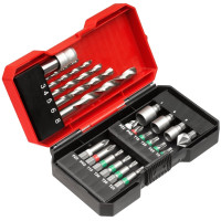 Einhell Набір біт та свердел по металу HSS, 22 шт, кейс S-Box, KWB Einhell Набір біт та свердел по металу HSS, 22 шт, кейс S-Box, KWB