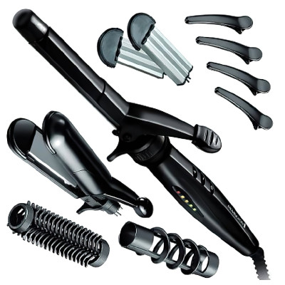 Мультистайлер Remington Multistyle, 25Вт, темп.режимів-5, 110-190С, 5 насадок, кейс, аксесуари, кераміка, тефлон , чорний