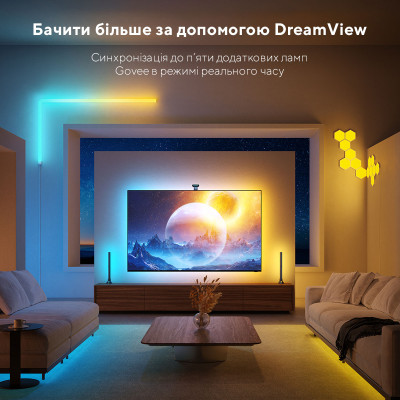 Govee Набір адаптивного підсвічування H605C Envisual TV Backlight T2 with Dual Cameras 75-85' RGB Чорний