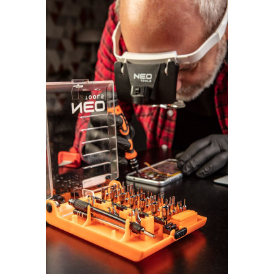 Neo Tools Збільшувальні лінзи, регулювання розміру голови, підсвічування 2xLED, 5 лінз Neo Tools Збільшувальні лінзи, регулювання розміру голови, підсвічування 2xLED, 5 лінз