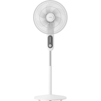 Вентилятор Philips підлоговий Series 1001, 45см, 47Вт, пульт ДК, опора кругла, білий
