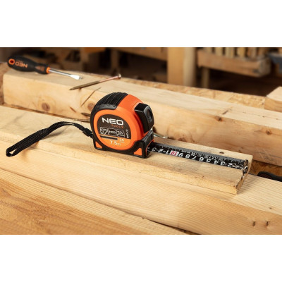 Neo Tools Рулетка Super Black, 7.5мx25мм, з фіксатором змотування, магніт