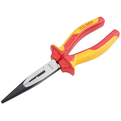 Плоскогубці подовжені прямі Tolsen Premium VDE, діелектричні, 200мм Плоскогубці подовжені прямі Tolsen Premium VDE, діелектричні, 200мм
