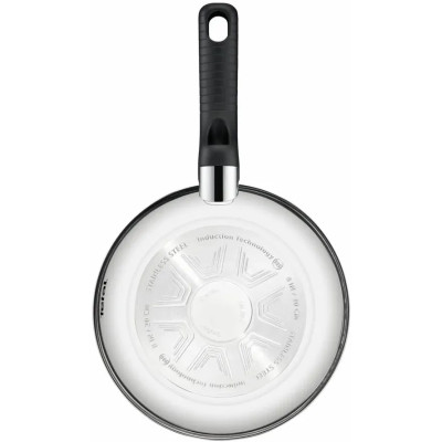 Сковорода Tefal Comfort Max, 20см, нержавіюча сталь, бакеліт, чорний