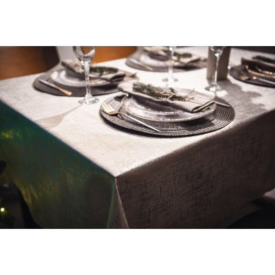Скатертина ARDESTO Shine 120х140см, 100% поліестер, золотавий