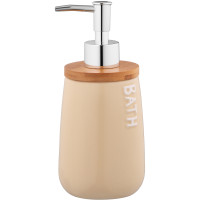 Диспенсер для мила ARDESTO Prestigio 420мл, доломіт, бамбук, пластик, бежевий Диспенсер для мила ARDESTO Prestigio 420мл, доломіт, бамбук, пластик, бежевий