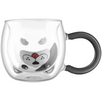 Набір чашок з подвійними стінками ARDESTO Animals 280мл, 2шт, боросилікатне скло, прозорий