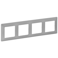 Рамка 4 пости Legrand Valena LIFE, алюміній