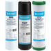 Комплект картриджів Ecosoft 1-2-3 для осмосу з функією економії води (поліпропілен+GAC+AquaGreen)