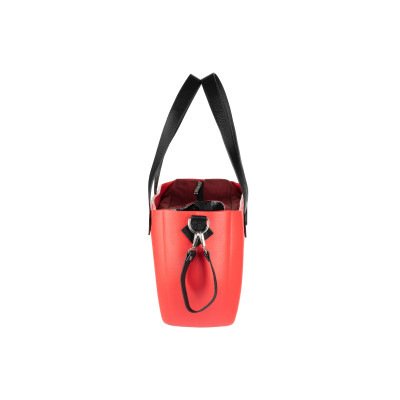 Сумка Nuvita MyMia ручки шкіра, килимок, ремені для коляски, червоно-чорний