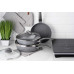 ARDESTO Сковорідка Gemini Gourmet з кришкою 24 см, сірий мармур, алюміній ARDESTO Сковорідка Gemini Gourmet з кришкою 24 см, сірий мармур, алюміній