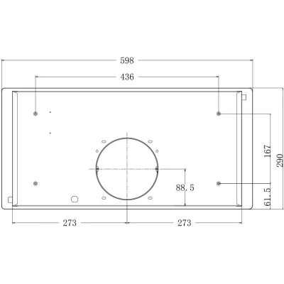 Витяжка Hansa вбудована, 60см, 650м.куб/год., чорний