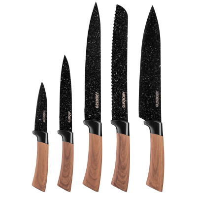 Набір ножів ARDESTO Midori, 5 предметів, нержавіюча сталь, пластик Набір ножів ARDESTO Midori, 5 предметів, нержавіюча сталь, пластик