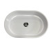Раковина, умивальник Adamant BESTE NEW, штучний камінь, овальна, без отвору для змішувача та переливу, 540x350x110мм, накладний, чорно-білий