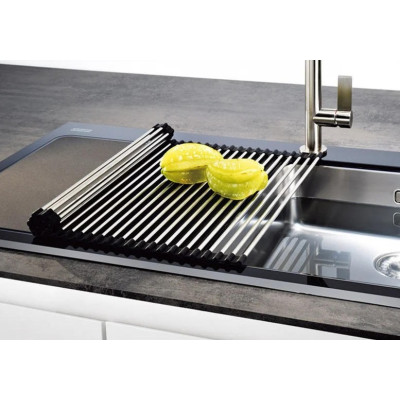 Килимок для кухонної мийки Rollmat, 468х420мм, нерж