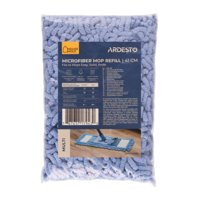 Змінна насадка до швабри ARDESTO Multi 41см, мікрофібра, синій Змінна насадка до швабри ARDESTO Multi 41см, мікрофібра, синій