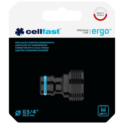 Cellfast Конектор для крана ERGO 3/4'' із зовнішнім різьбленням (блістер)