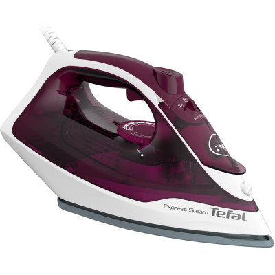 Утюг Tefal Express Steam, 2400Вт, 270мл, паровой удар -160гр, постоянный пар - 30гр, керам. подошва, бордовый Утюг Tefal Express Steam, 2400Вт, 270мл, паровой удар -160гр, постоянный пар - 30гр, керам. подошва, бордовый
