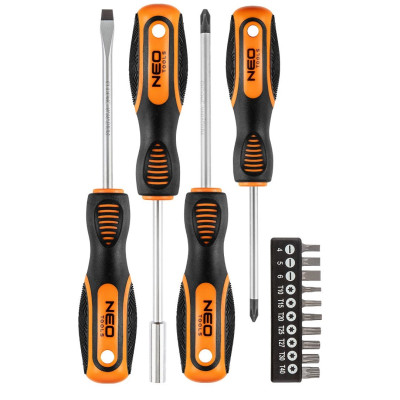 Викрутки Neo Tools 10 біт, SL,PH,Torx, сталь CrV, набір 14шт Викрутки Neo Tools 10 біт, SL,PH,Torx, сталь CrV, набір 14шт
