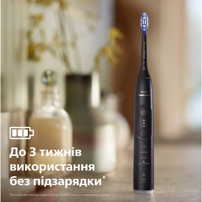 Щітка зубна електр. Philips, Sonicare 7100 Series, 62т. колив/хв, насадок-1, футляр, чорний
