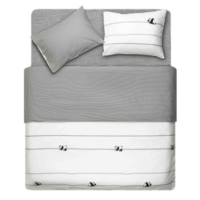 КПБ 2,0сп ARDESTO Gloria, підковдра 200х220см, простирадло 230х240см, наволочки (2) 50х70см, 100% бавовна, сатин, панди, клітинка КПБ 2,0сп ARDESTO Gloria, підковдра 200х220см, простирадло 230х240см, наволочки (2) 50х70см, 100% бавовна, сатин, панди, клітинка