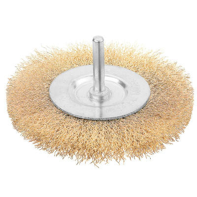 Щітка дискова Tolsen Профі, рифлений дріт 0.3мм, 75мм, хвостовиком 6.35мм(1/4